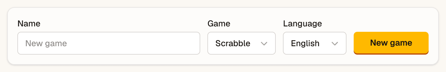 The new game form