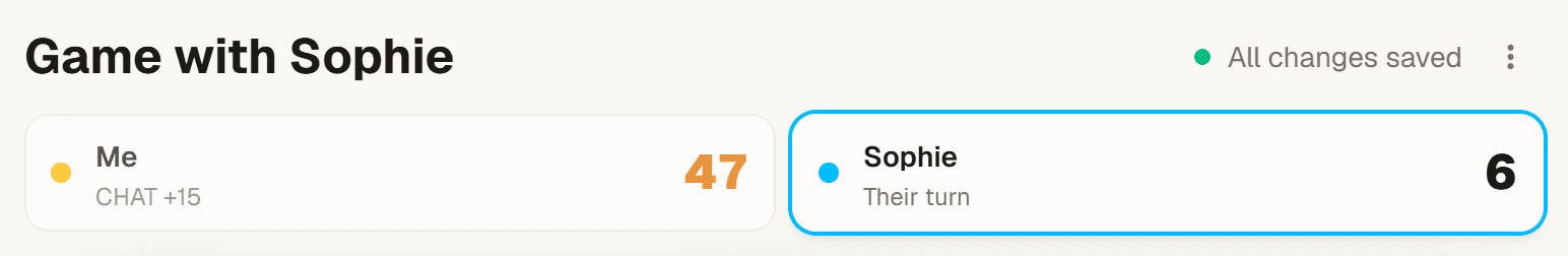 Both players' scores